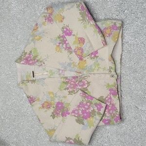Free people youth  wool and nylon  floral cardigan size M